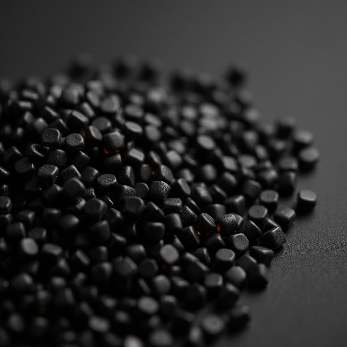 Black polymer granules
